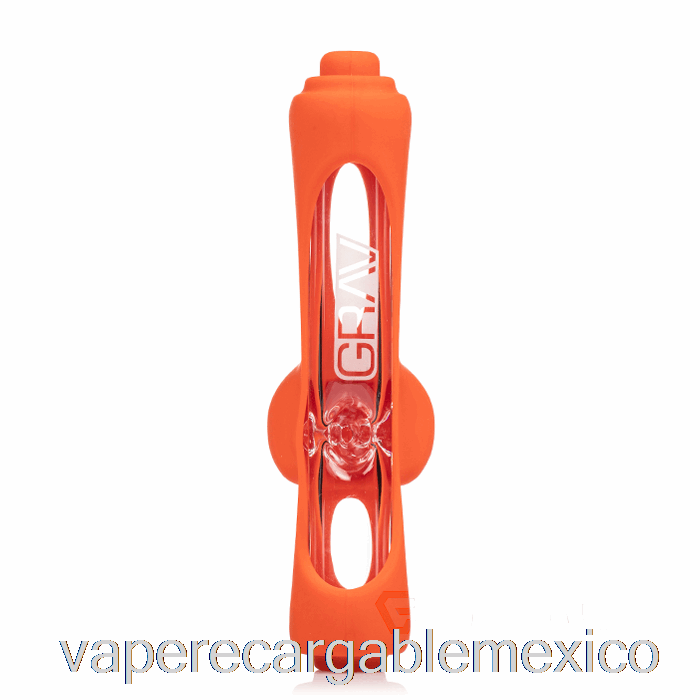 Vape Recargable Grav Mini Apisonadora Con Piel De Silicona Naranja Escarlata